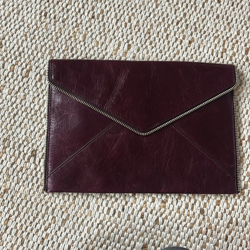 Rebecca Minkoff clutch in deep purple